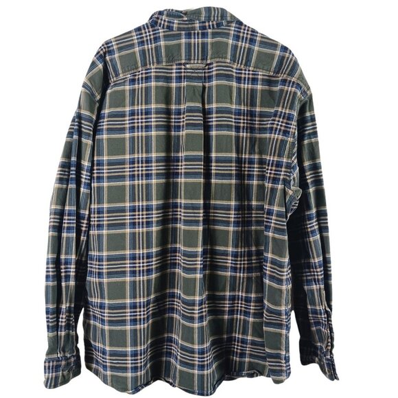 Eddie Bauer Mens Plaid Shirt Jacket Cotton Size XXL Gray Shacket Long Sleeve - Picture 2 of 4